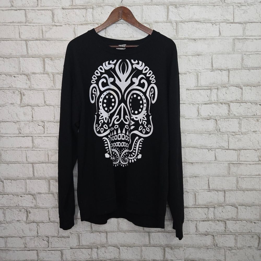 skull graphic crew-neck sweatshirt